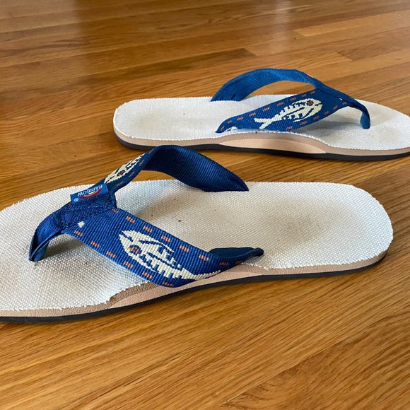 Rainbow Sandals - Single Layer Hemp with a Nylon Fish Pattern Strap - Men's XXL - Picture 3 of 3